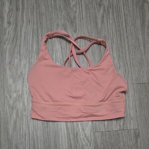 Lululemon Energy Longline Sports Bra Pink Coral 6
